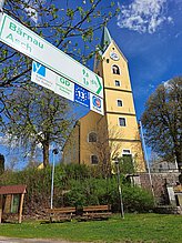 Erneuerung der ziel- und routenorientierten Radwegweisung (hier in Griesbach, Marktgemeinde Mähring)